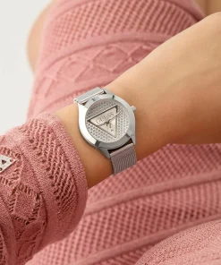 Guess Damen Armbanduhr silber GT GLITZ PLAQUE GW0835L1