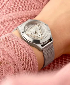 Guess Damen Armbanduhr silber GT GLITZ PLAQUE GW0835L1