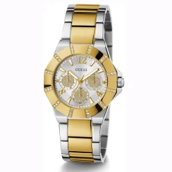 Guess Damen Armbanduhr Sunray Multifunktion gold, silber 36 mm GW0616L2