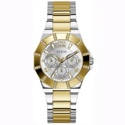 Guess Damen Armbanduhr Sunray Multifunktion gold, silber 36 mm GW0616L2