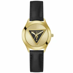 GUESS Damen Armbanduhr TRI PLAQUE GW0744L2 Schwarz Gold