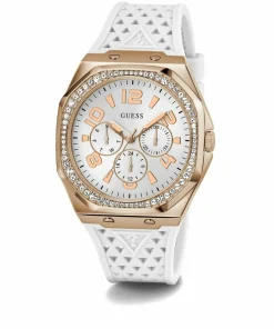 Guess Damen Armbanduhr ZEST Multifunktion weiß, roségold 39 mm GW0694L3