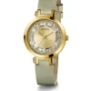 GUESS Damen Goldfarbene Uhr Crystal clear GW0535L4