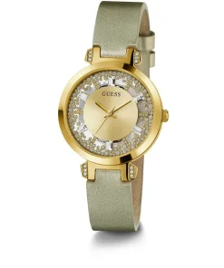 GUESS Damen Goldfarbene Uhr Crystal clear GW0535L4