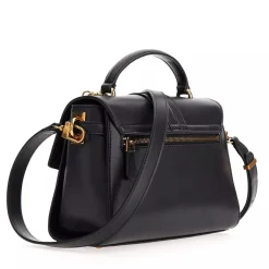 Guess Damen Handtasche Ginevra Top Handle Flap Schwarz HWVZ8734200BLA