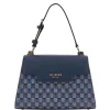 Guess Damen Handtasche Hallie Geometric Print Blau HWJT8740200BUG