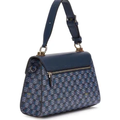 Guess Damen Handtasche Hallie Geometric Print Blau HWJT8740200BUG