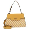Guess Damen Handtasche Hallie Geometric Print Gelb HWJT8740200YWL