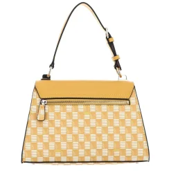 Guess Damen Handtasche Hallie Geometric Print Gelb HWJT8740200YWL