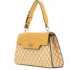 Guess Damen Handtasche Hallie Geometric Print Gelb HWJT8740200YWL