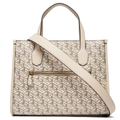 Guess Damen Handtasche Silvana G Cube Logo Beige / Multicolor HWSC8665220MTG