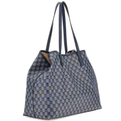 Guess Damen Maxi Shopper Vikky Geometrisch Blau HWJT9318290BUG