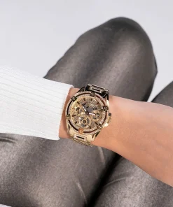 Guess Damen Multifunkion Armbanduhr Queen gold 40 mm GW0464L2