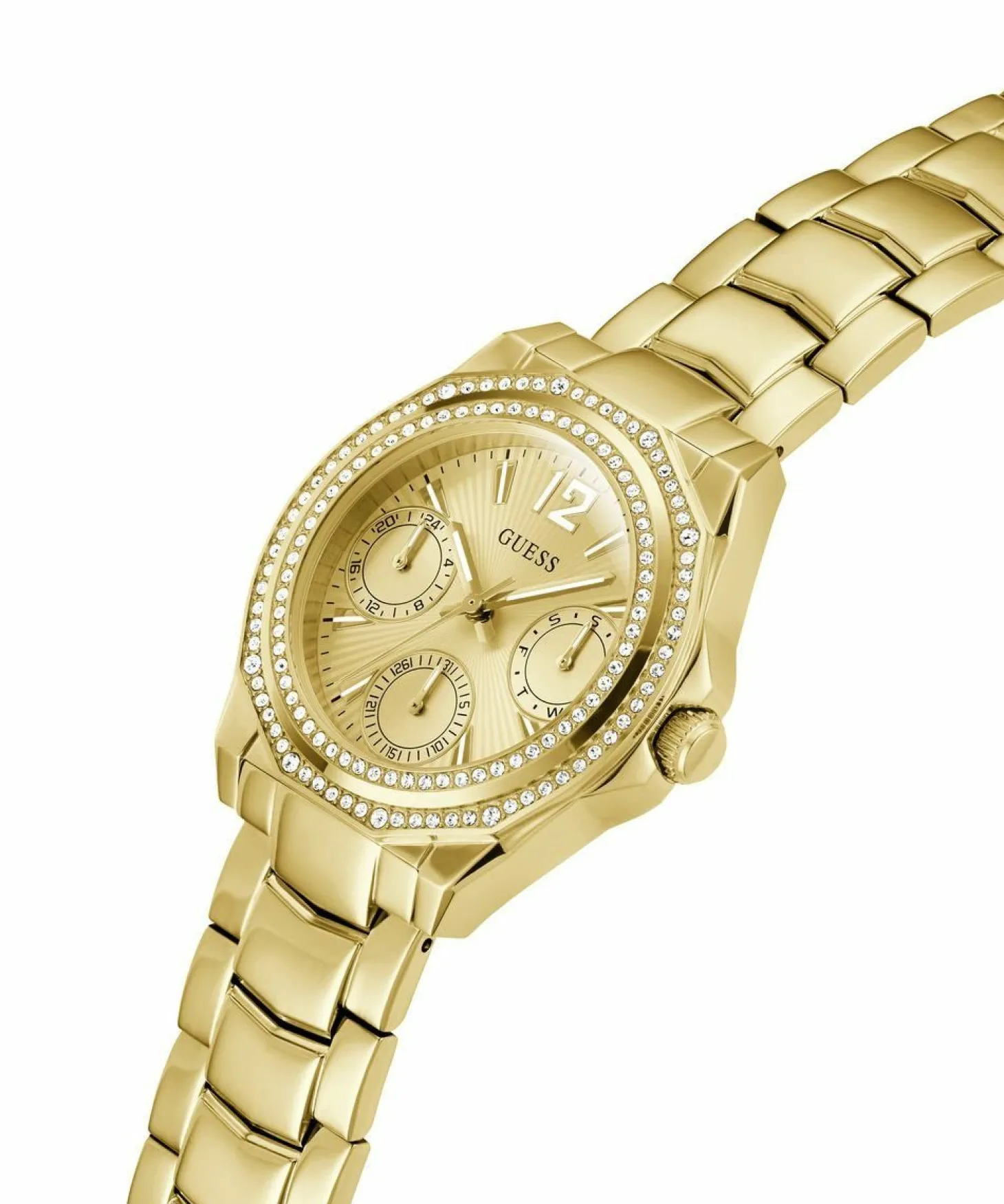 Guess Damen Multifunkion Armbanduhr RITZY gold 36 mm GW0685L2