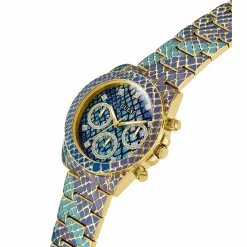 Guess Damen Multifunktionsuhr SERPENTINA Blau Lila Gold GW0752L1