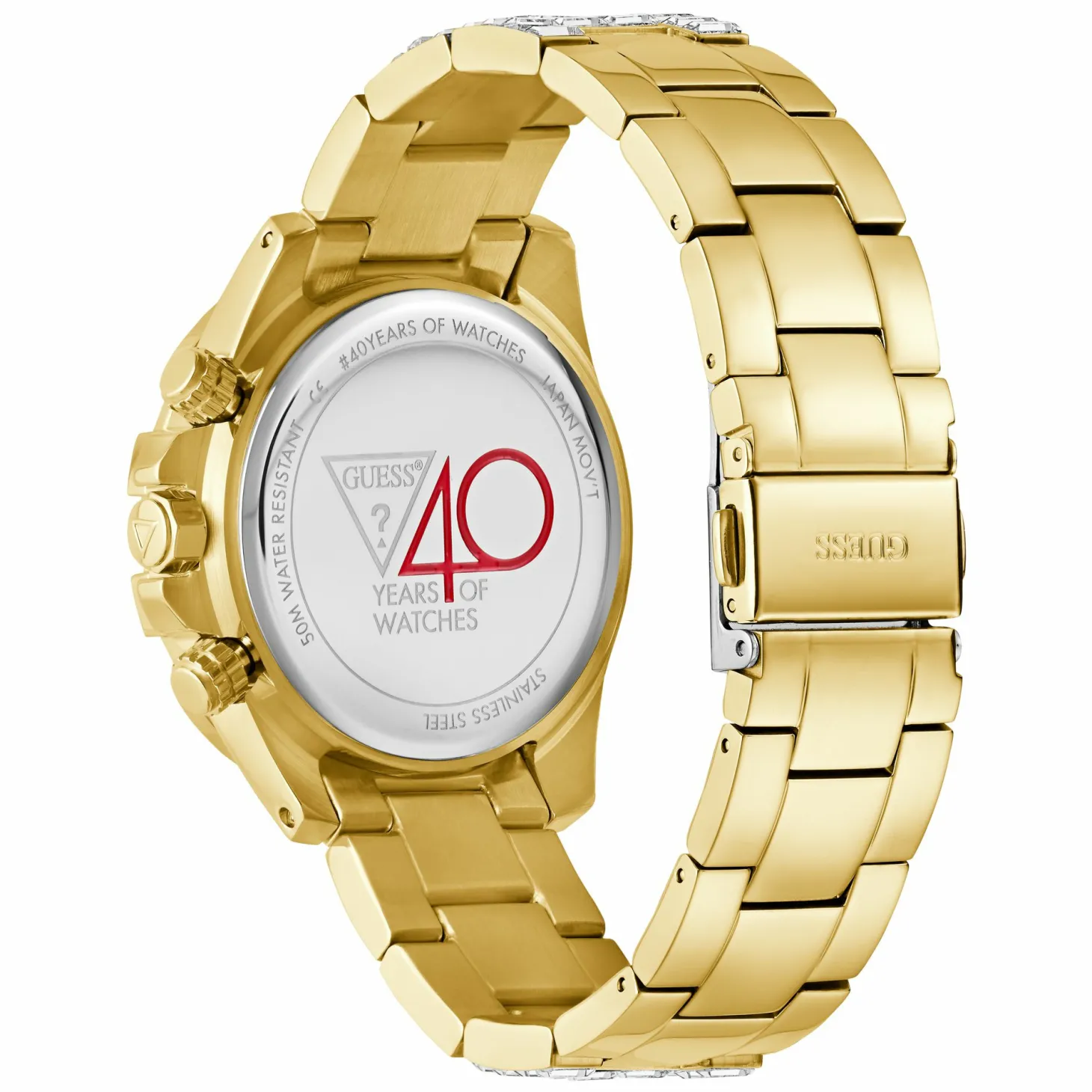 Guess Damen Multifunktionsuhr ICONIC 40th Anniversary Limited Edition Gold GW0812L2