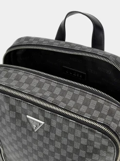 GUESS Freizeit Rucksack Unisex Torino Jet Set Eco Backpack Schwarz HMJESEP4161‑BLA