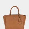 GUESS Handtasche Damen Etel Girlfriend Satchel Cognac HWWW9219060‑COG