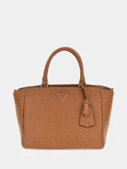 GUESS Handtasche Damen Etel Girlfriend Satchel Cognac HWWW9219060‑COG