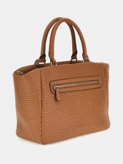 GUESS Handtasche Damen Etel Girlfriend Satchel Cognac HWWW9219060‑COG