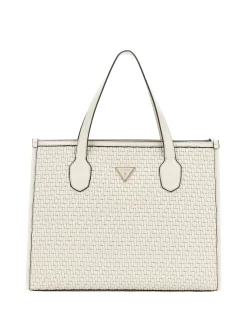 Guess Handtasche Damen Silvana Flechtoptik Bone HWWW8665220-BON