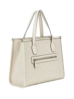 Guess Handtasche Damen Silvana Flechtoptik Bone HWWW8665220-BON