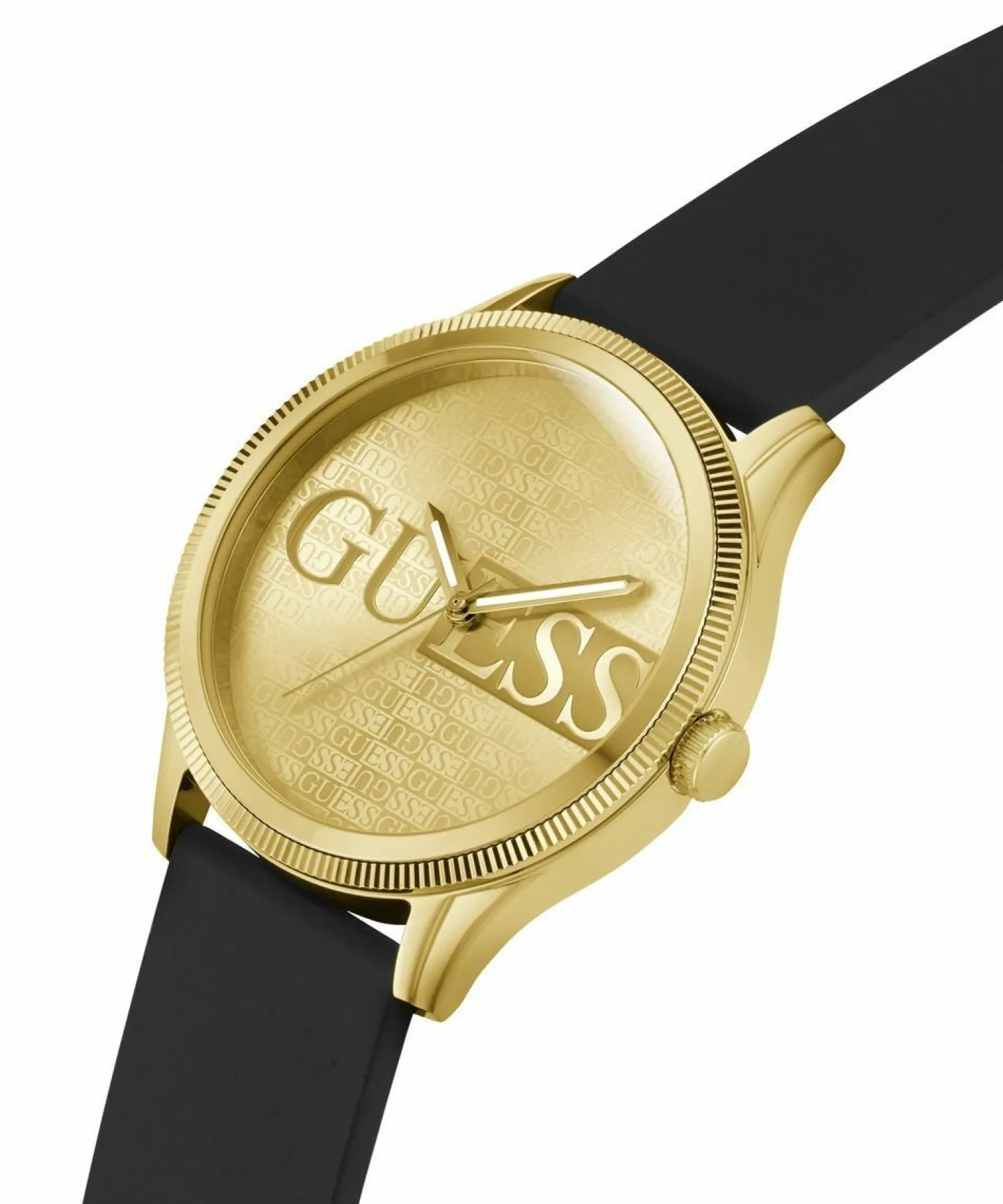 Guess Herren Armbanduhr REPUTATION schwarz, gold 44 mm GW0726G2