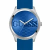 Guess Herren Armbanduhr REPUTATION blau, silber 44 mm GW0726G1