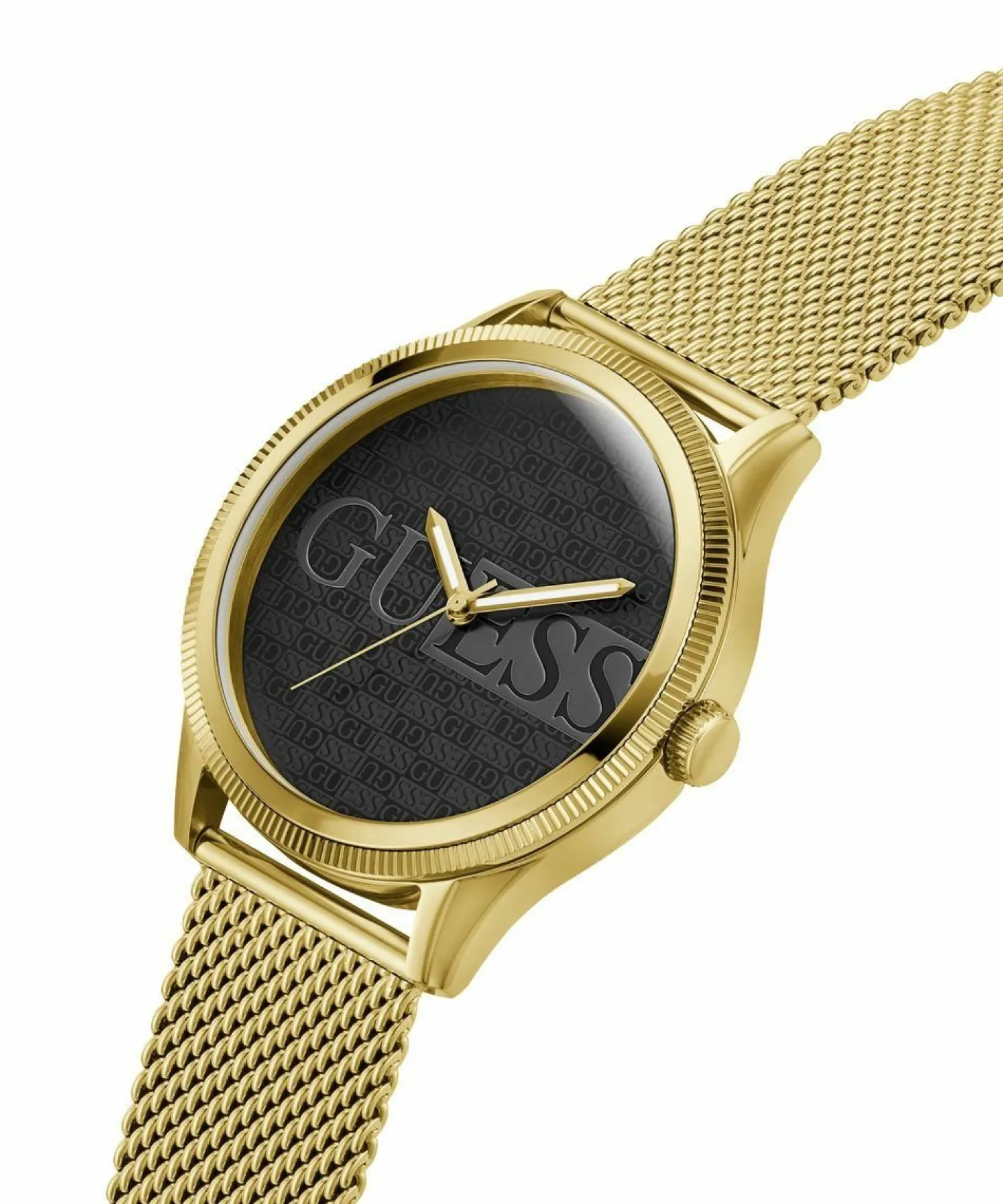 Guess Herren Armbanduhr REPUTATION gold, schwarz 44 mm GW0710G2