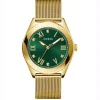 Guess Herren Armbanduhr Noble gold, grün GW0495G4