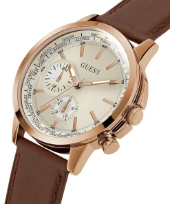 Guess Herren Armbanduhr 44 mm Armband Leder GW0540G4