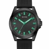 Guess Herren Armbanduhr Champ 44 mm schwarz, grün GW0639G4
