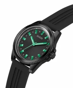 Guess Herren Armbanduhr Champ 44 mm schwarz, grün GW0639G4