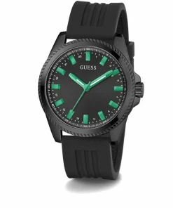 Guess Herren Armbanduhr Champ 44 mm schwarz, grün GW0639G4