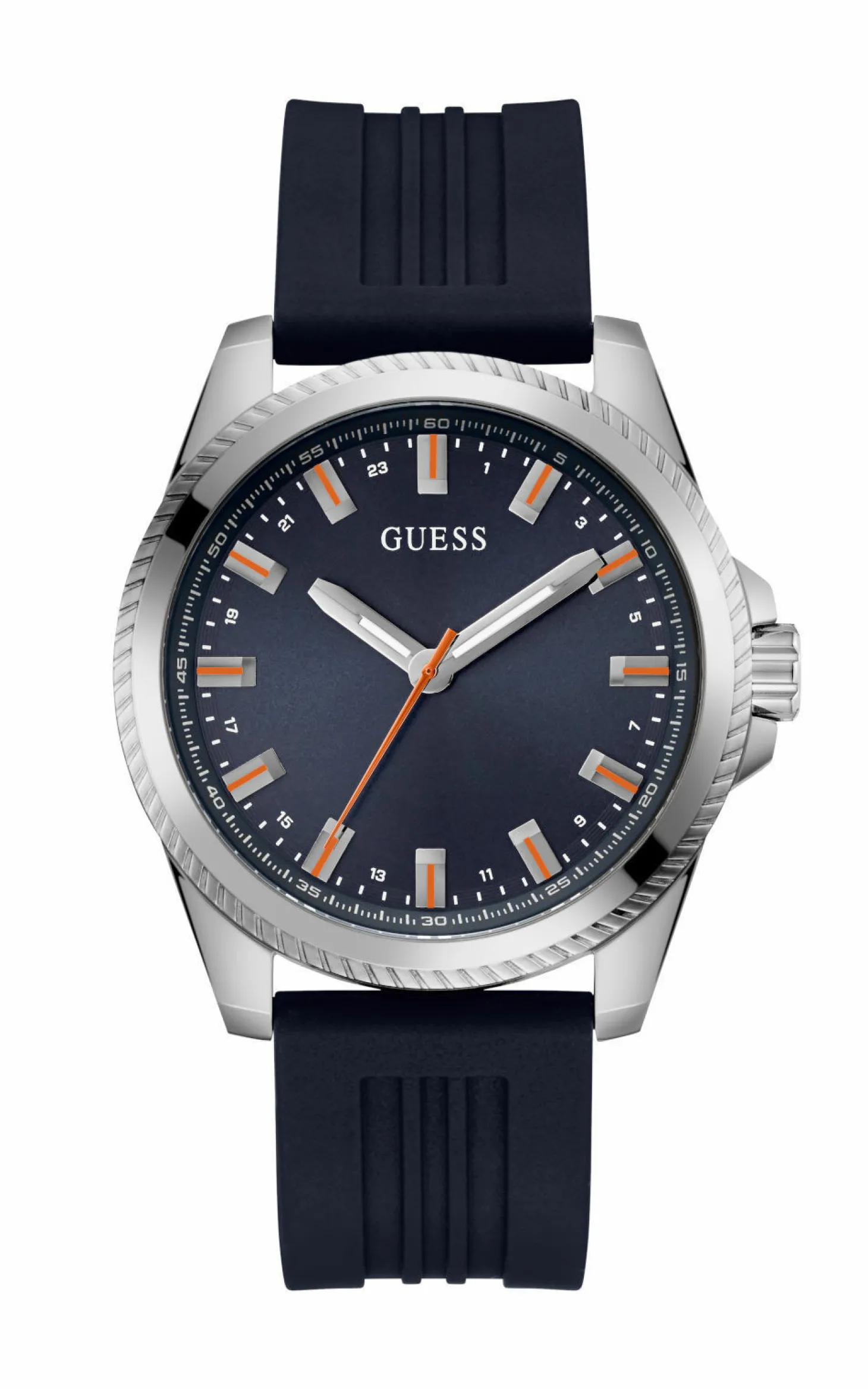 Guess Herren Armbanduhr Champ 44 mm navy, silber GW0639G1