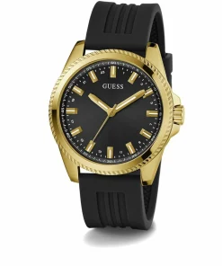 Guess Herren Armbanduhr Champ 44 mm schwarz, gold GW0639G2