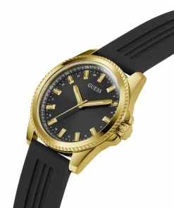 Guess Herren Armbanduhr Champ 44 mm schwarz, gold GW0639G2