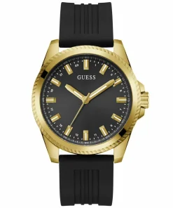 Guess Herren Armbanduhr Champ 44 mm schwarz, gold GW0639G2