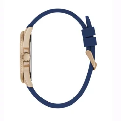 Guess Herren Armbanduhr Champ 44 mm blau, rosegold GW0639G3