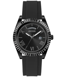 Guess Herren Armbanduhr CONNOISSEUR 42 mm Armband Silikon GW0335G1