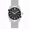Guess Herren Armbanduhr Crescent silber, schwarz 44 mm GW0629G1