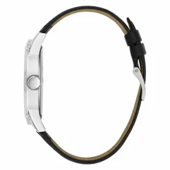 Guess Herren Armbanduhr Crescent schwarz, silber 44 mm GW0628G1