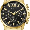 Guess Herren Armbanduhr gold GD WALKER GW0900G3