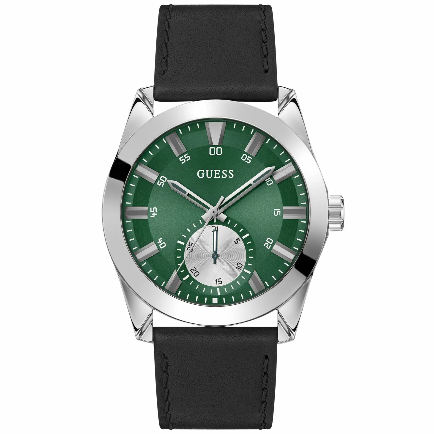 Guess Herren Armbanduhr GREYSON GW0793G1 Schwarz Silber Grün