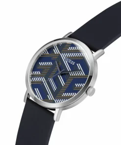 Guess Herren Armbanduhr G BOSSED 44 mm blau, silber GW0626G1