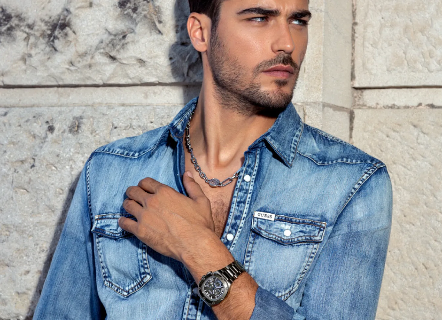 Guess Herren Armbanduhr KING silber GW0497G1