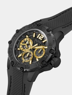 Guess Herren Armbanduhr Multifunktionsuhr Contender schwarz GW0640G2