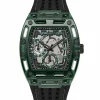 Guess Herren Armbanduhr Multifunktion Phoneix schwarz, grün 43 mm GW0499G7