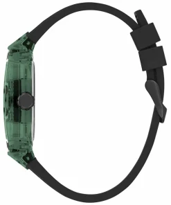 Guess Herren Armbanduhr Multifunktion Phoneix schwarz, grün 43 mm GW0499G7