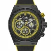 Guess Herren Armbanduhr MASTERPIECE Multifunktion schwarz, gelb 47 mm GW0713G2